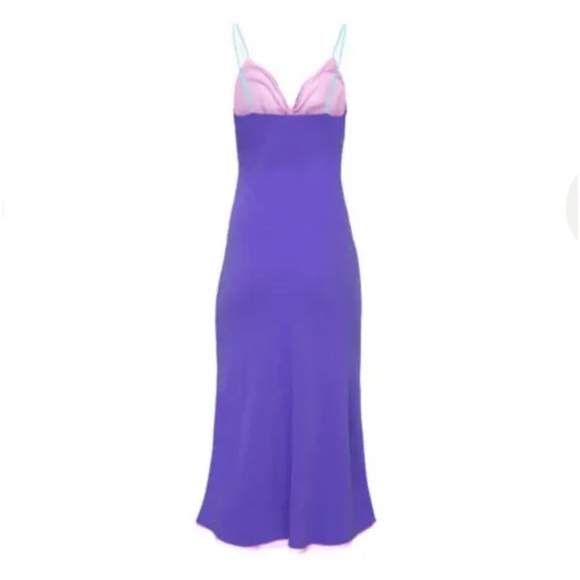 LE SUPERBE Bessette reversible purple or pink midi slip dress NWT - Picture 11 of 16